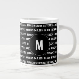 Caneca De Café Grande HISTÓRIA NEGRA DO Monograma