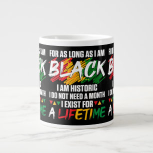 Caneca De Café Grande História Negra Mês Por enquanto eu for Negra