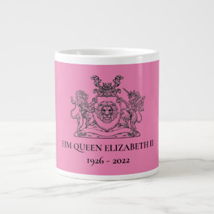 Caneca De Café Grande HM Queen Elizabeth II Bone China Tea Mug