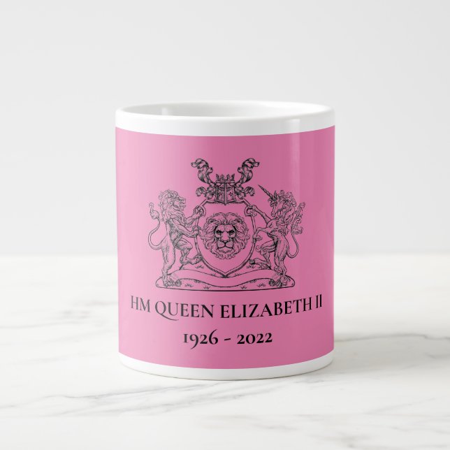 Caneca De Café Grande HM Queen Elizabeth II Bone China Tea Mug (Frente)