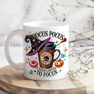 Caneca De Café Grande "Hocus Pocus Preciso de Café" Divertido Presente d