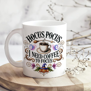 Caneca De Café Grande "Hocus Pocus Preciso de Café" Divertido Presente d