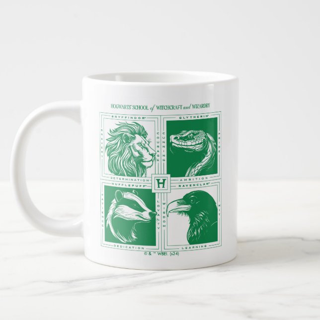 Caneca De Café Grande HOGWARTS™ House Animal Grid (Esquerda)