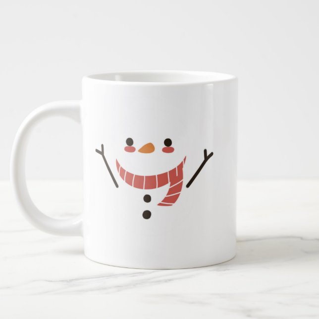 Caneca De Café Grande Holiday Christmas Mug – Sweet Festive Cocoa  (Esquerda)