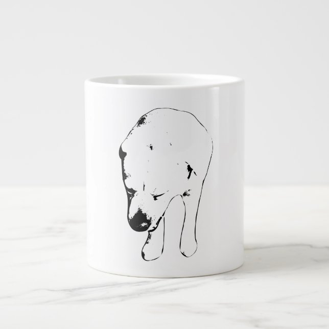 Caneca De Café Grande Holiday Labrador Head-Down Line Study (Frente)