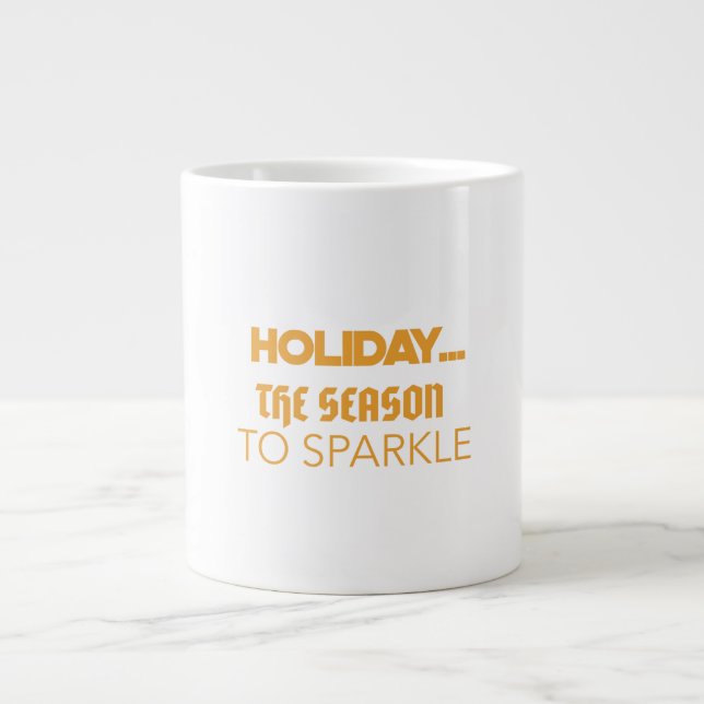 Caneca De Café Grande Holiday the season to sparkle (Frente)