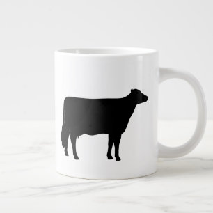 Caneca De Café Grande Holstein Cow Silhouettes Animal da Fazenda do pa