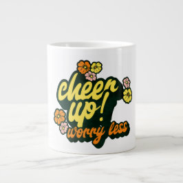 CANECA DE CAFÉ GRANDE HOME/KITCHEN CHEER UP WORRY LESS SPECIALTY MUG 