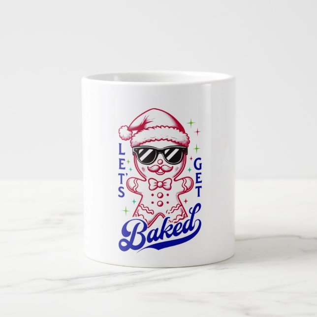 Caneca De Café Grande Homem Engraçado De Gingerpão - Vamos Que Se Enrola (Frente)