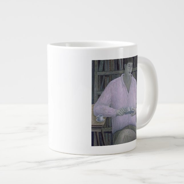 Caneca De Café Grande Homem que lê 1998 (Frente Esquerda)