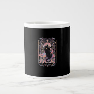Caneca De Café Grande Homens Academia Cottagecore Gato Goblincore Bruxa