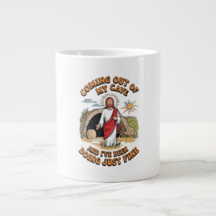 Caneca De Café Grande Homens Jesus Saindo da Minha Caverna
