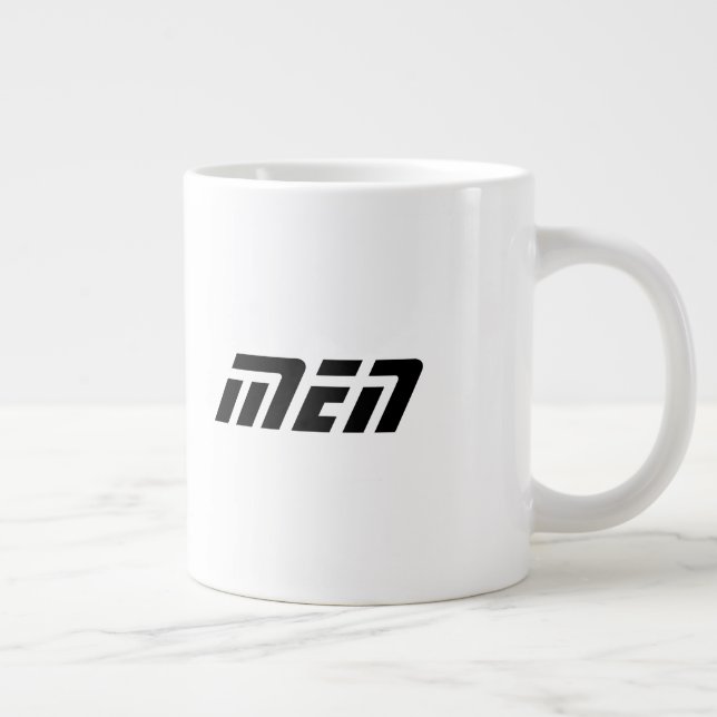 Caneca De Café Grande Homens negros - Nome Impresso Jumbo Specialty Cup (Direita)