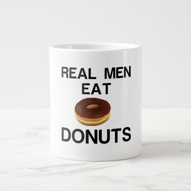 CANECA DE CAFÉ GRANDE HOMENS REAIS COMEM ROSQUINHAS (Frente)