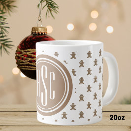Caneca De Café Grande Homenzinho de gengibre de 570ml com monograma gran