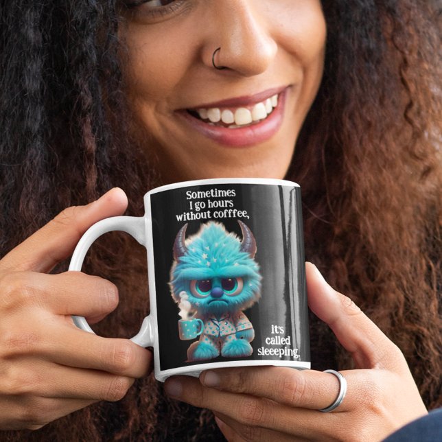 Caneca De Café Grande Horas Sem Café Chamado De Sono. (Criador carregado)