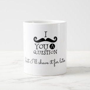 Caneca De Café Grande Humor Bigode Preto