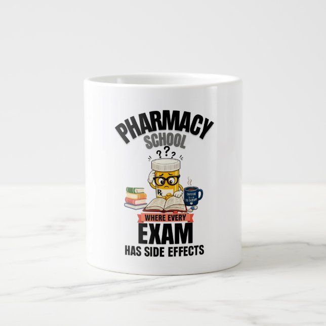 Caneca De Café Grande Humor da Faculdade de Farmácia (Frente)