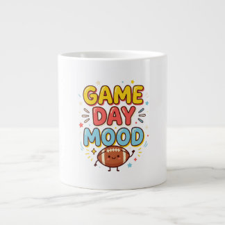 Caneca De Café Grande Humor de Dia de Jogo Fã de Futebol Engraçado