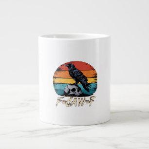 Caneca De Café Grande Humor F-Caw-F Gótico Corvo Engraçado Essencial Ret