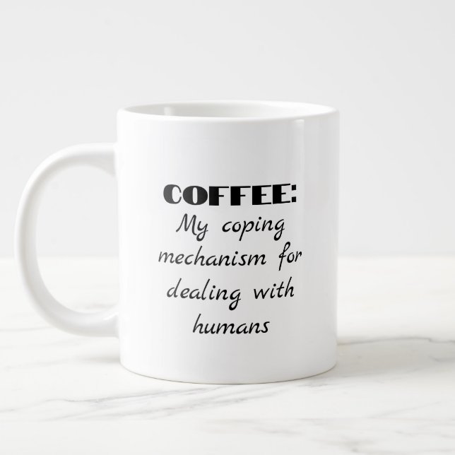 Caneca De Café Grande Humor Misantropia do café (Esquerda)