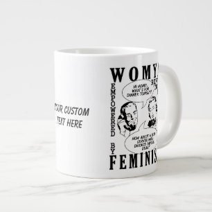 Caneca De Café Grande Humor Retro-Feminista