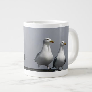 Caneca De Café Grande Humorous Mr & Mrs Gully Romantic Seagull Coastal