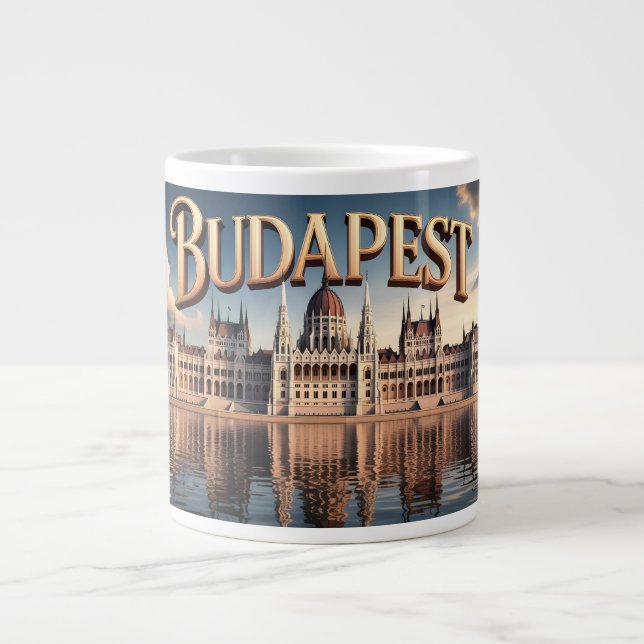 Caneca De Café Grande Hungarian Parliament Building in Budapest (Frente)