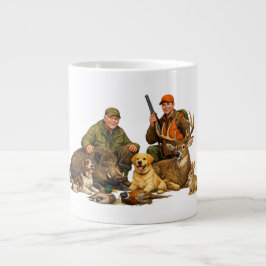 Caneca De Café Grande Hunting trophies with dogs outdoor hunter gift
