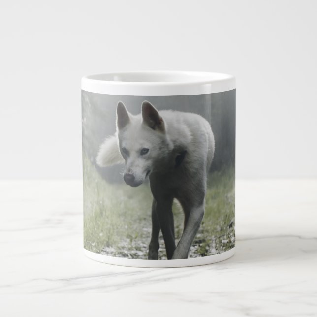 Caneca De Café Grande Husky Siberiano Branco (Frente)