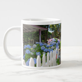 Caneca De Café Grande Hydrangeas and Picket Fence - Martha's Vineyard