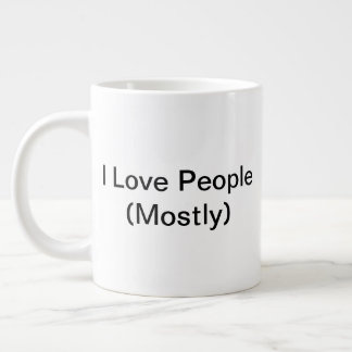Caneca De Café Grande I Love Pessoas (Principalmente) Mug (20oz)