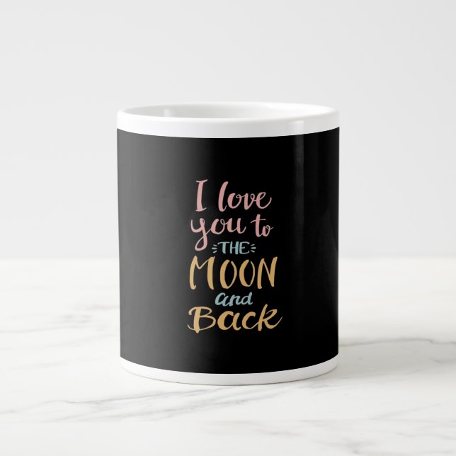 Caneca De Café Grande I Love You To The Moon And Back Timeless Appeal  (Frente)