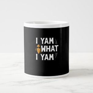 Caneca De Café Grande I Yam What I Yam Design - Doce Potato Lover Desig