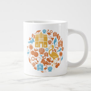 Caneca De Café Grande Ícones da Flórida