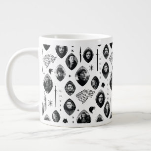 Caneca De Café Grande Ícones e retratos do House Stark
