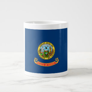 Caneca De Café Grande Idaho Flag: Estado Gem, América Mountain West