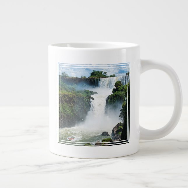Caneca De Café Grande Iguazu Cai Por Cima Da Selva (Direita)