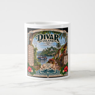 Caneca De Café Grande Ilha de Divar — Joia do rio Mandovi 🏝️
