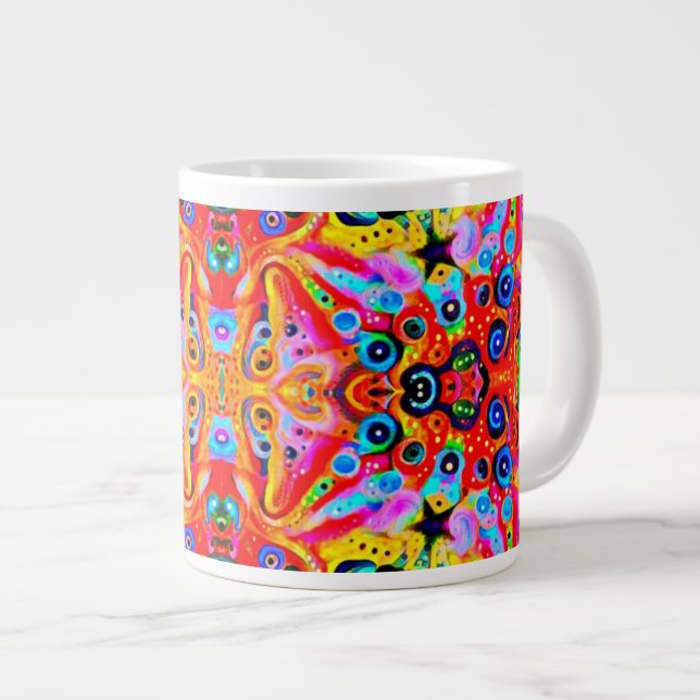 Caneca De Café Grande Ilha Orange Star (Frente Esquerda)