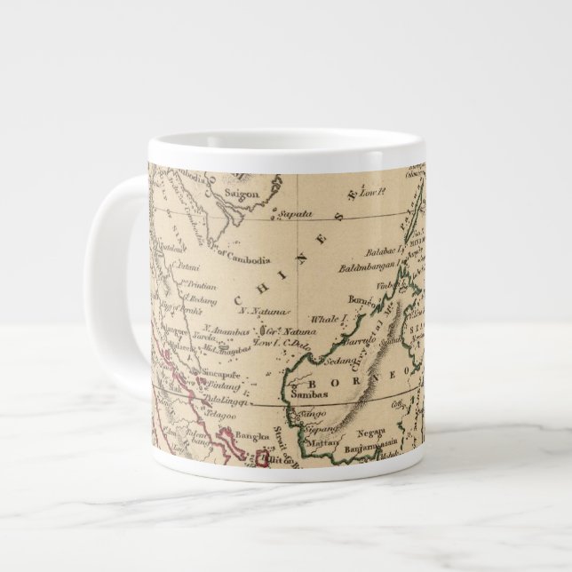 Caneca De Café Grande Ilhas da Índia Oriental (Frente Esquerda)
