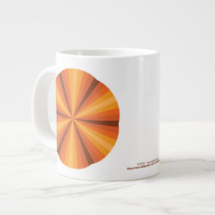 Caneca De Café Grande Ilusões Ópticas Mug de Especialidade Laranja