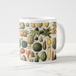 Caneca De Café Grande Ilustração Científica Botânica Vegetal fruta
