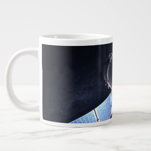 Caneca De Café Grande Ilustração Da Nave Espacial Xl Do Dragão.