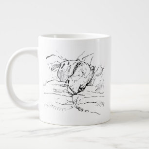 Caneca De Café Grande Ilustração de Amante de Cachorro Beagle 