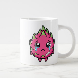 Caneca De Café Grande Ilustração de desenho animado de fruta de dragão t
