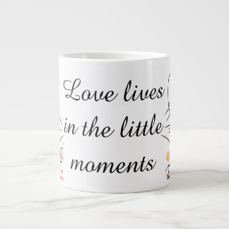 Caneca De Café Grande Ilustração de Doodle de Amor Divertido