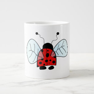 Caneca De Café Grande Ilustração de Joaninha Fofa