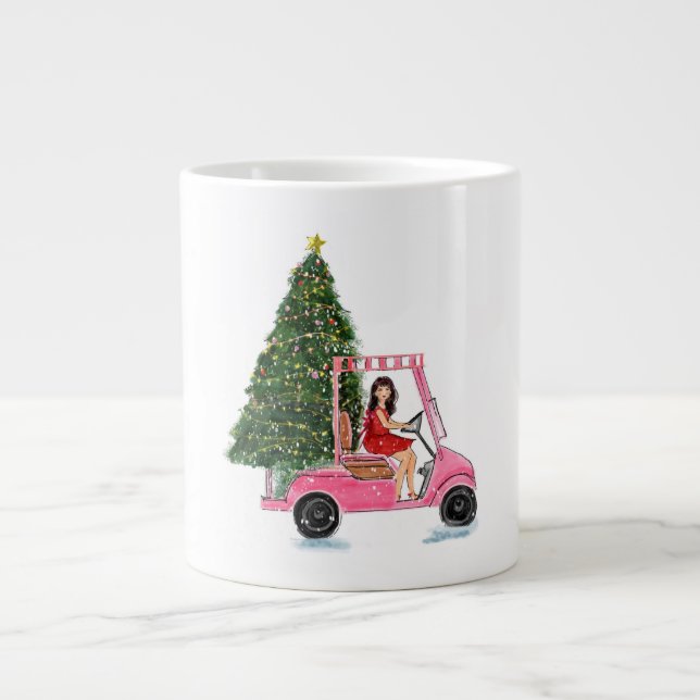 Caneca De Café Grande ilustração de Natal (Frente)