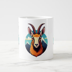Caneca De Café Grande Ilustração de uma cabeça de camurça